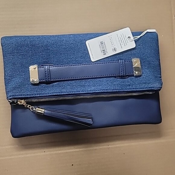 Urban Expressions Vegan Slate Denim Clutch - Picture 2 of 4